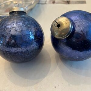 Blue Glass  Ornaments